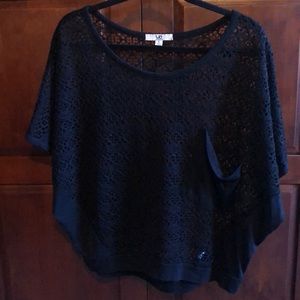 Ya Los Angeles black netted shirt